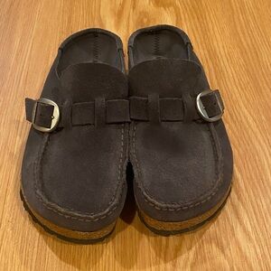 Birkenstock Navy Blue Buckley Suede Loafers